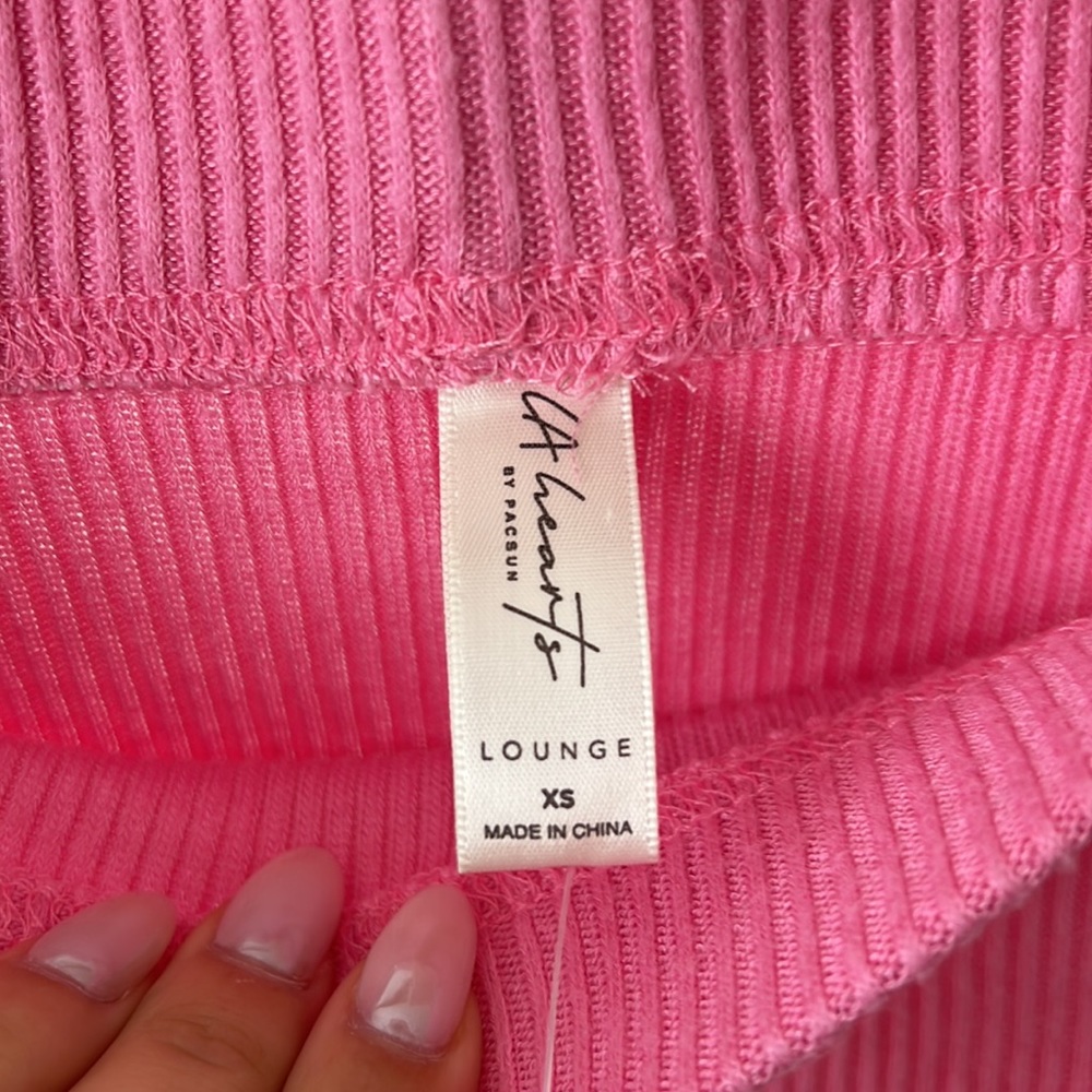 PacSun Pink Ribbed Set - Picture 9 of 10